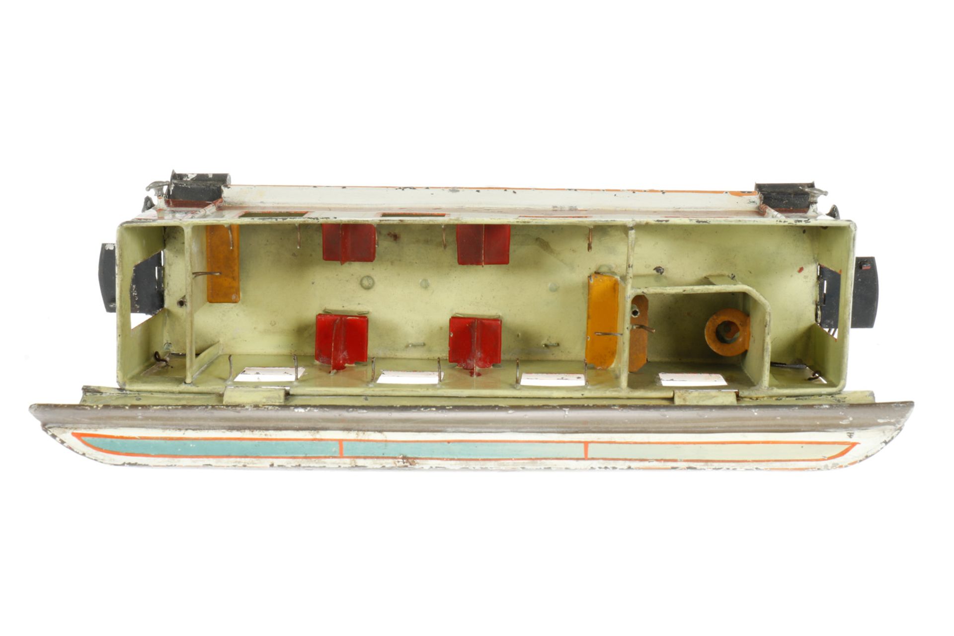Märklin Schlafwagen “40“ 1843 K, S 1, uralt, braun/weiß, HL, mit Inneneinrichtung (Betten und - Bild 6 aus 6