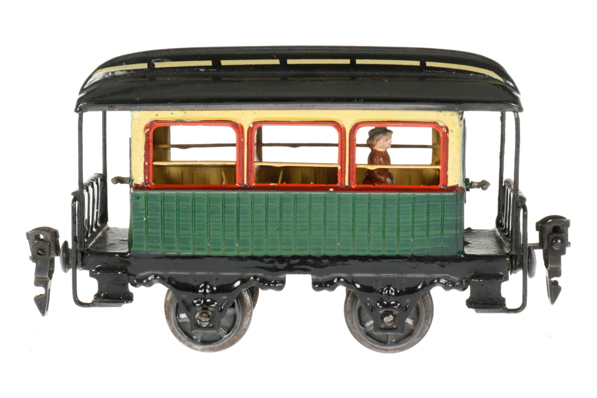 Märklin Aussichtswagen 1835, S 0, grün/creme, HL, mit Inneneinrichtung und 2 AT, kleine