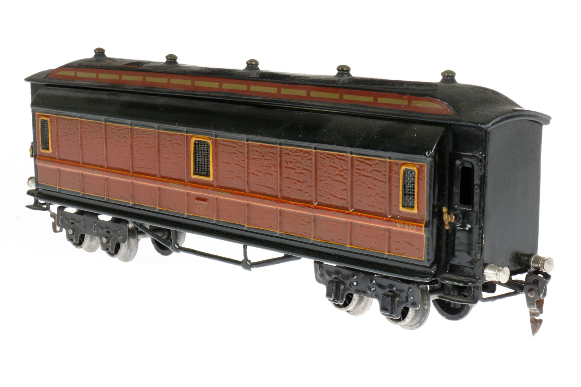 Märklin französischer Postwagen “522“ 2997, S 0, HL, mit 4 AT, UV-Blender, 4 Achslagerblenden - Image 3 of 5