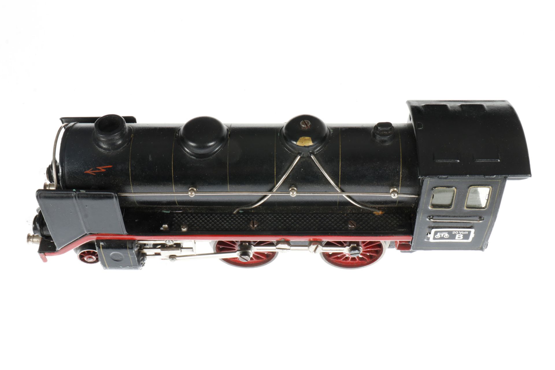 Märklin 2-B Dampflok E 70/12920, S 0, elektr., schwarz, mit Tender, kW und 2 el. bel. Stirnlampen, - Image 6 of 9