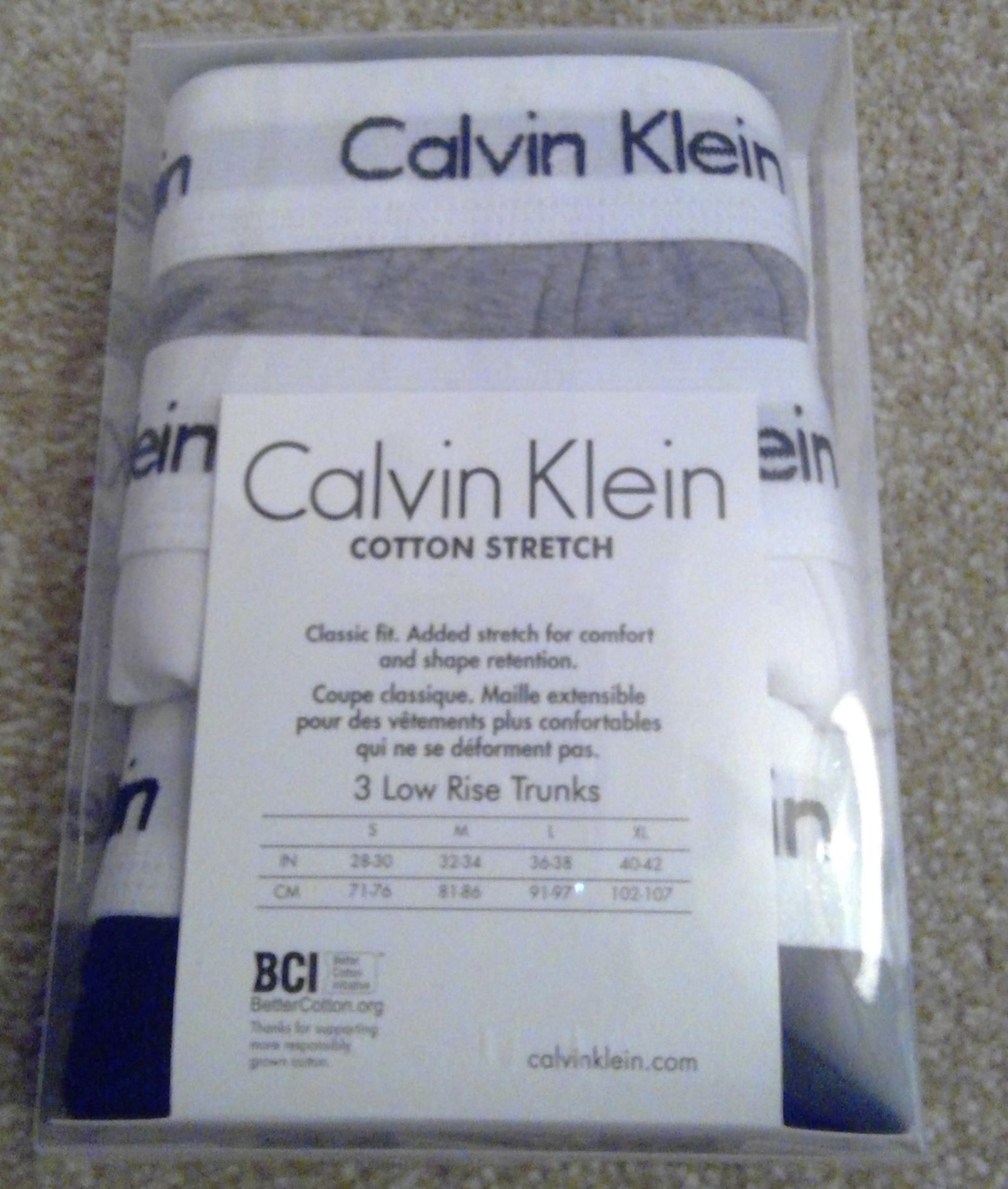 Lot of 2 x Brand New 3 Pack Calvin Klein Boxer Shorts. Size Large. Code U2664G. Colour Code 998 (Wh