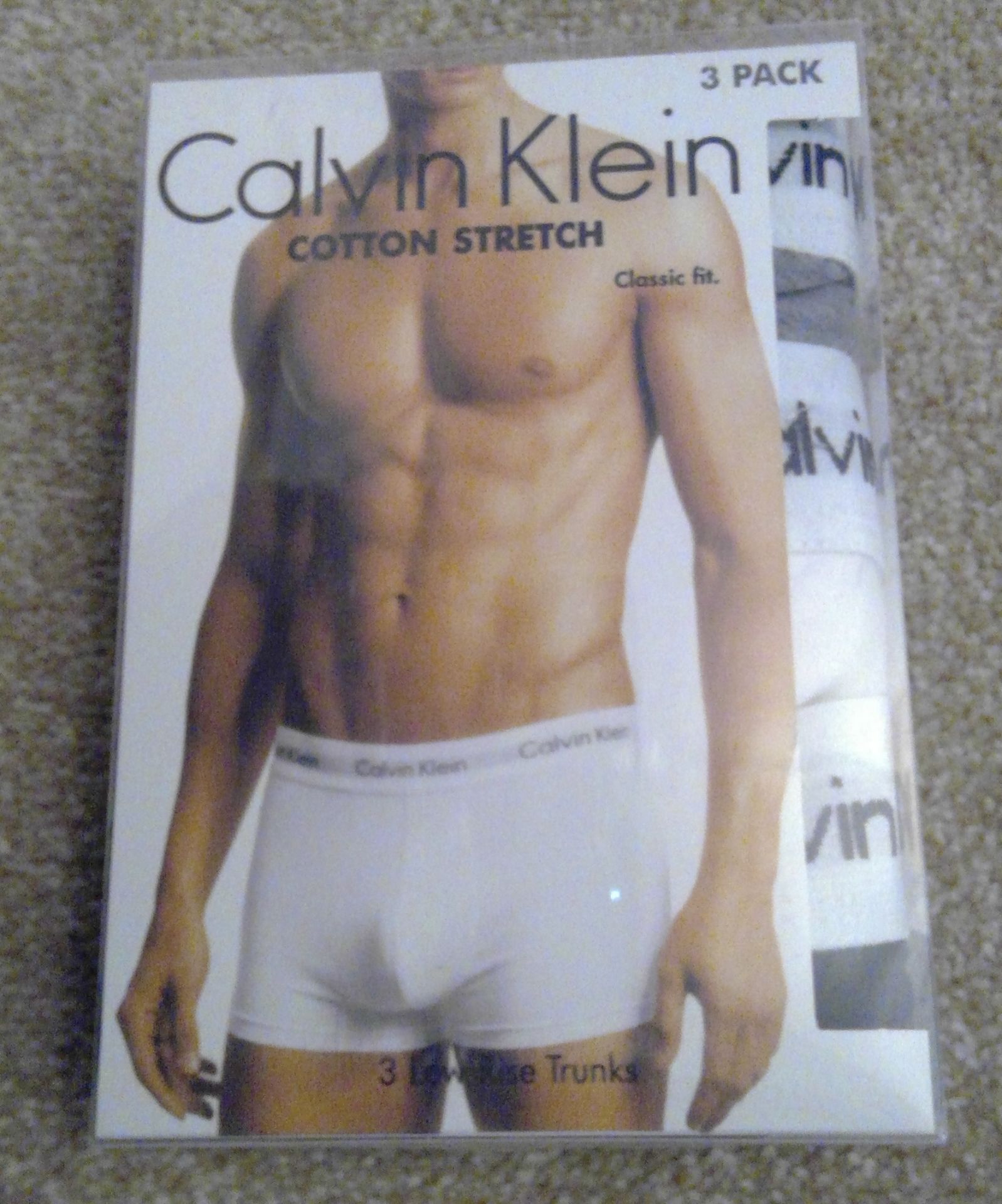 Brand New 3 Pack Calvin Klein Boxer Shorts. Size Extra Large. Code U2664G. Colour Code 998 (White,