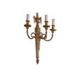 COPPIA DI APPLIQUES IN BRONZO DORATO, XX SECOLO