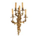 COPPIA DI APPLIQUES IN BRONZO DORATO, XIX-XX SECOLO