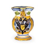 BROCCA IN MAIOLICA POLICROMA, PROBABILMENTE MANIFATTURA IPPOLITO CASALI, PESARO, CIRCA 1825