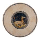 PIATTELLO IN MAIOLICA POLICROMA, FORNACE DEL XIX SECOLO