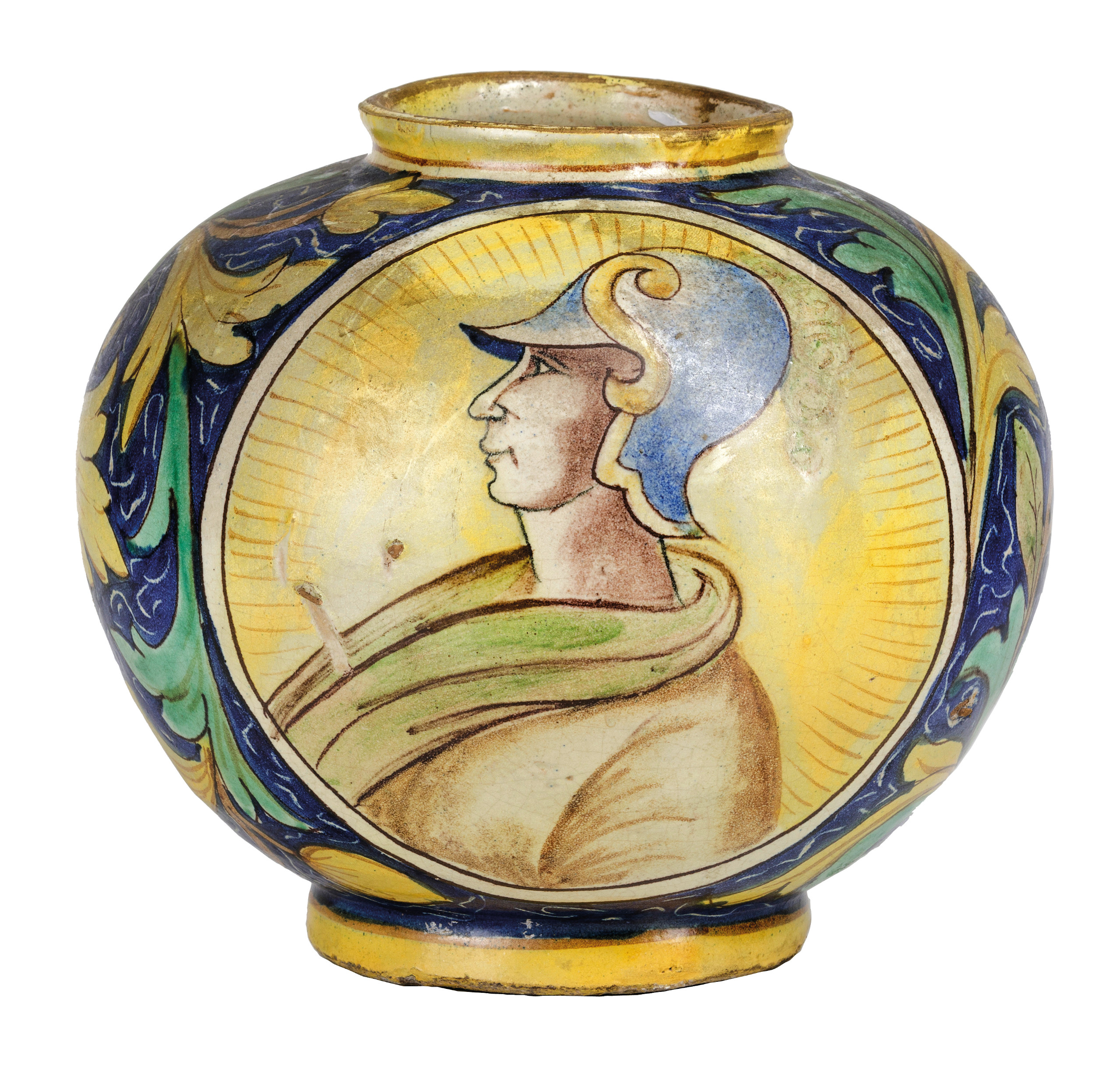 BOCCIA IN MAIOLICA POLICROMA, FORNACE BARTOLO, CALTAGIRONE, XIX SECOLO