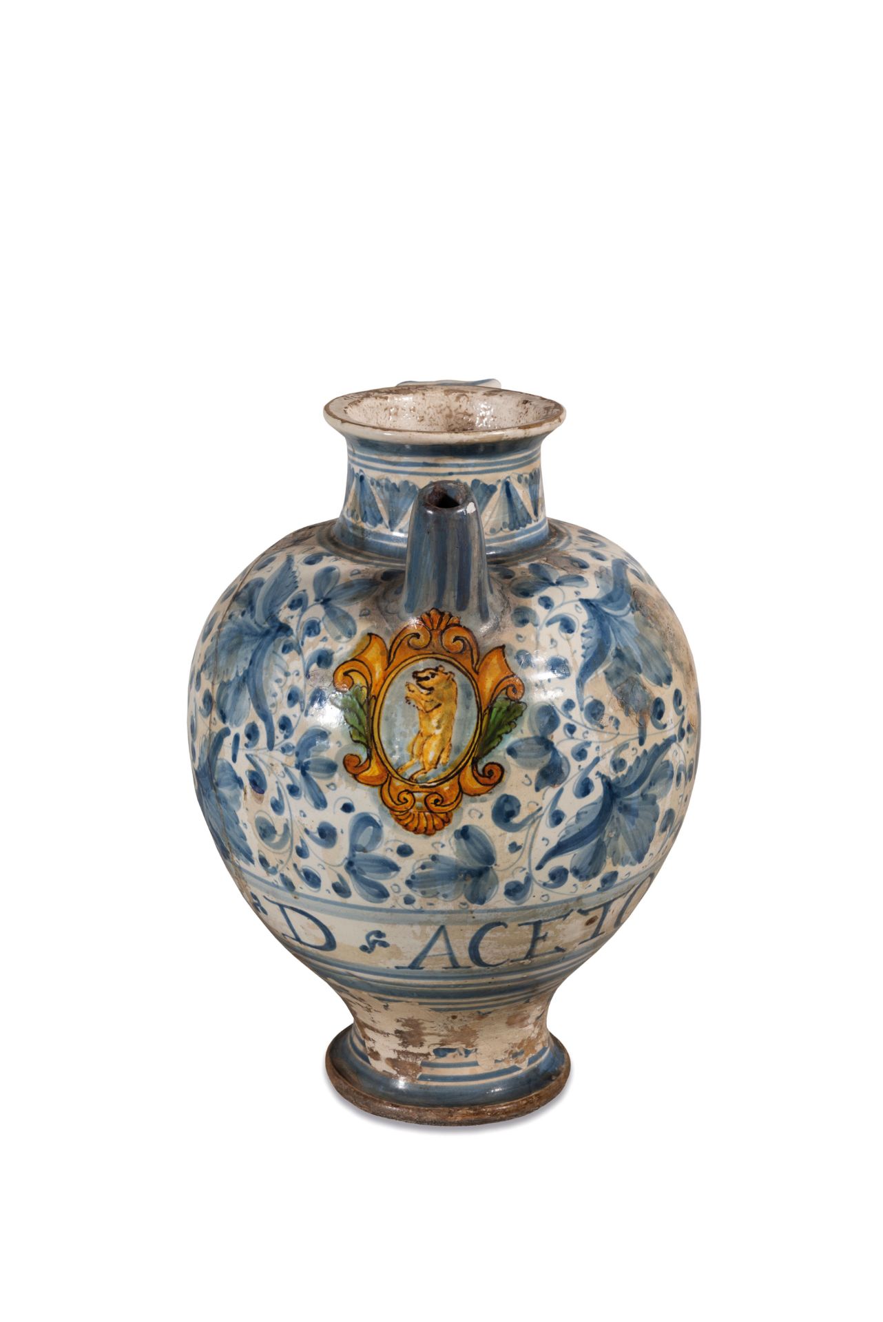 COPPIA DI GRANDI ORCIOLI IN MAIOLICA POLICROMA, FORSE FORNACE DI VENEZIA, 1687 - Bild 2 aus 3