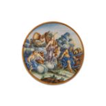 PIATTO DECORATIVO IN MAIOLICA POLICROMA, FORNACE DEL 1880 CIRCA