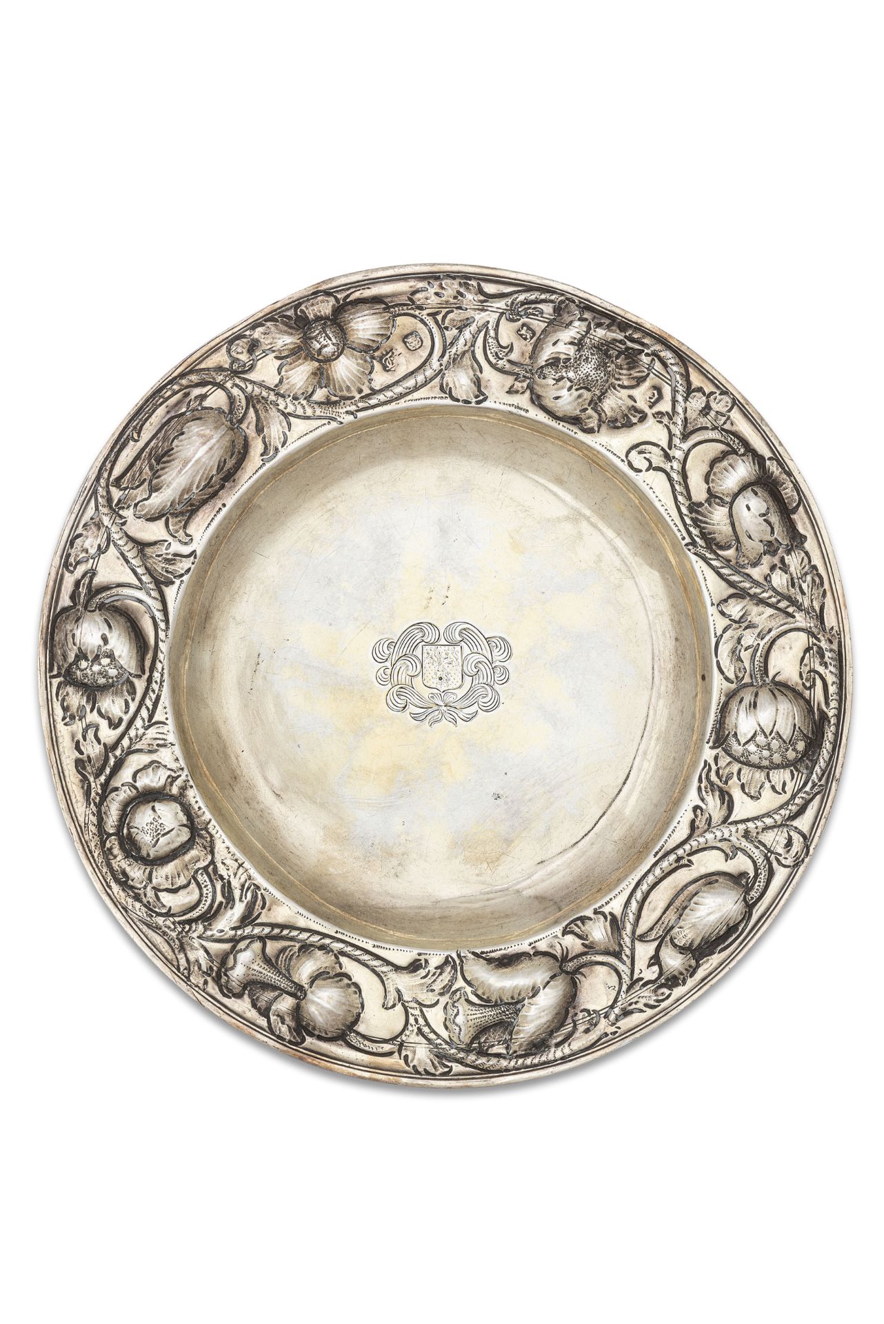 PIATTO IN ARGENTO DORATO, LONDRA, 1682