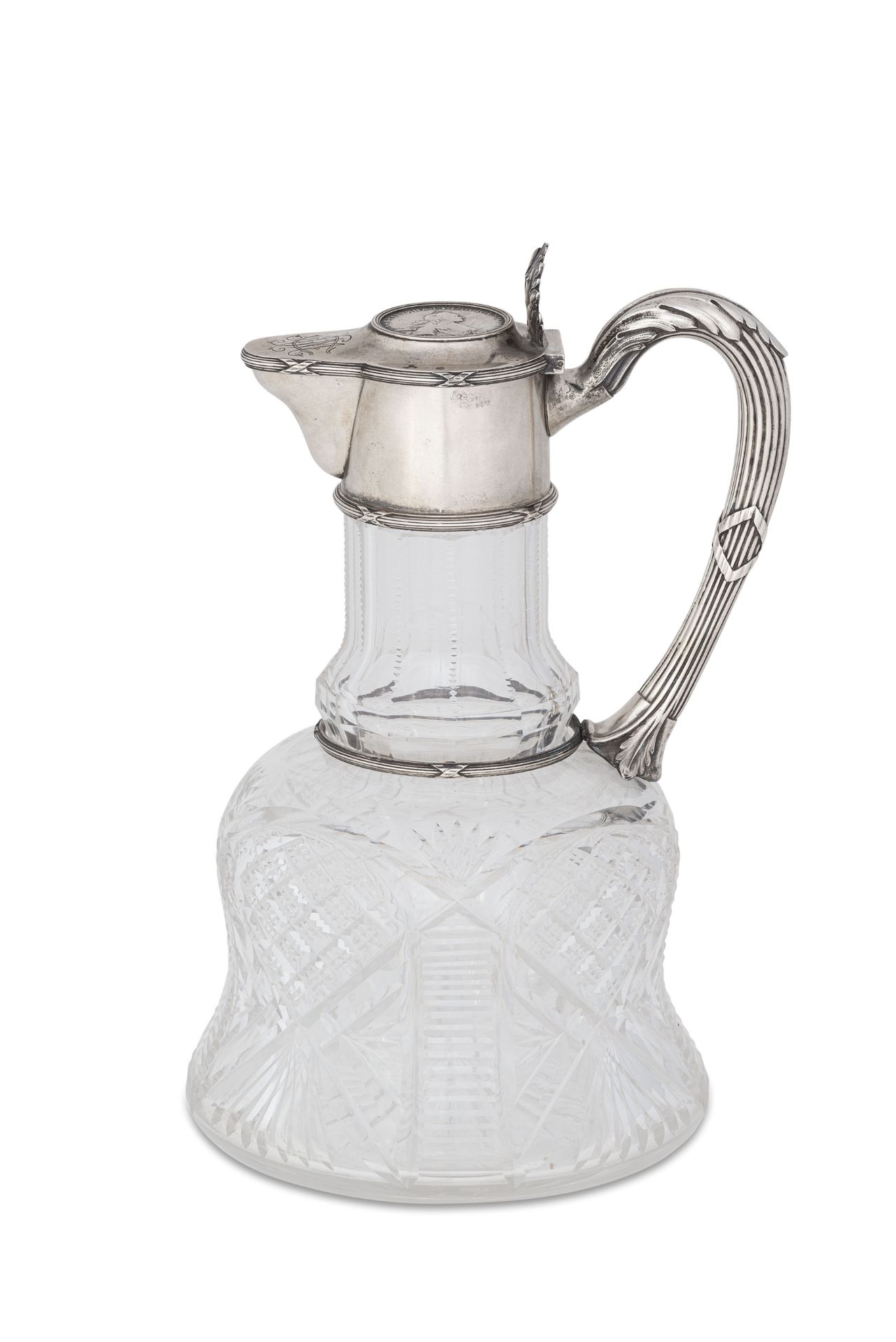 CARAFFA IN CRISTALLO E ARGENTO, SAN PIETROBURGO, 1896-1908, ORAFO K. FABERGE' CHEF I. RAPPOPORT