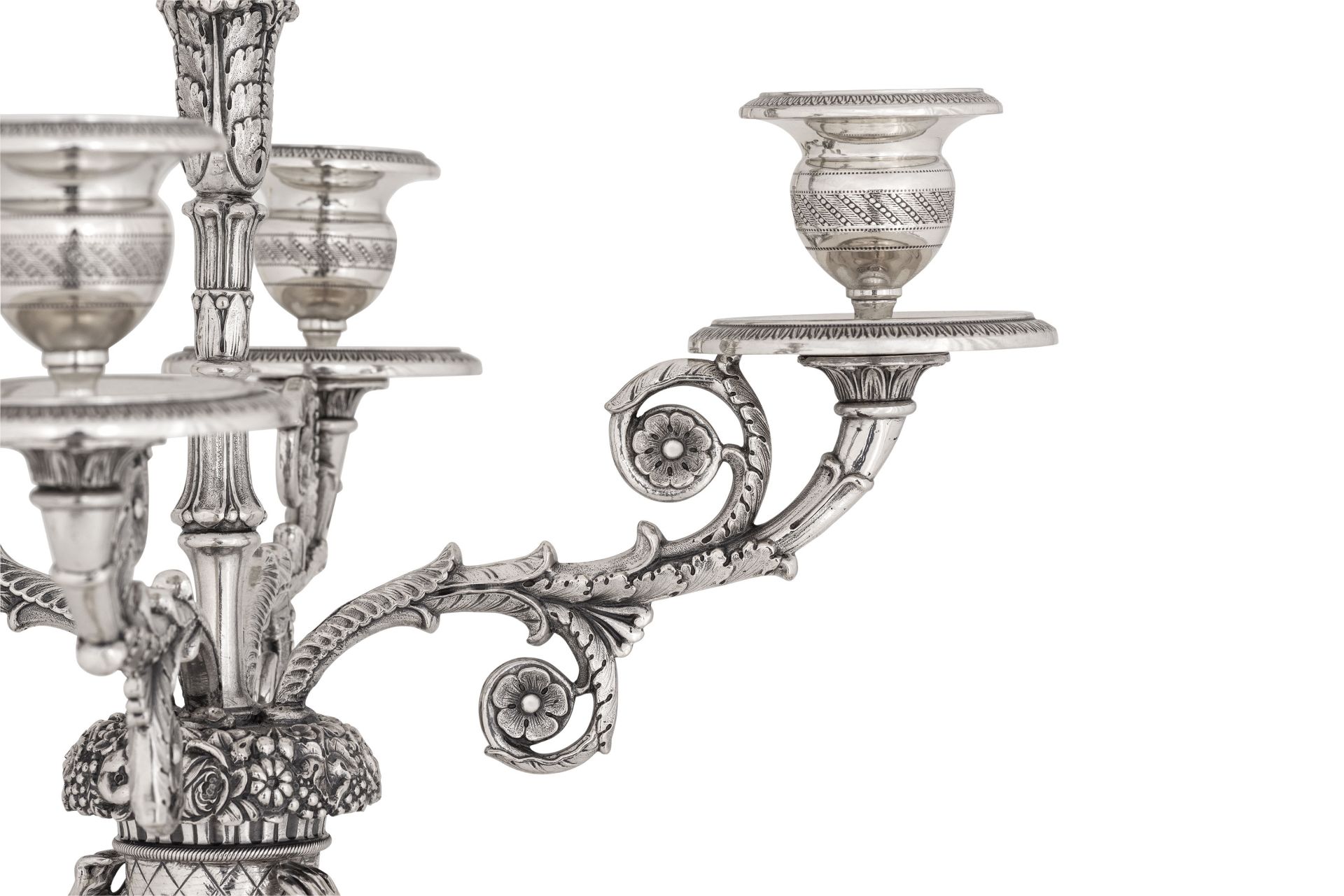 COPPIA DI CANDELABRI IN ARGENTO, ROMA, XX SECOLO, - Bild 5 aus 5