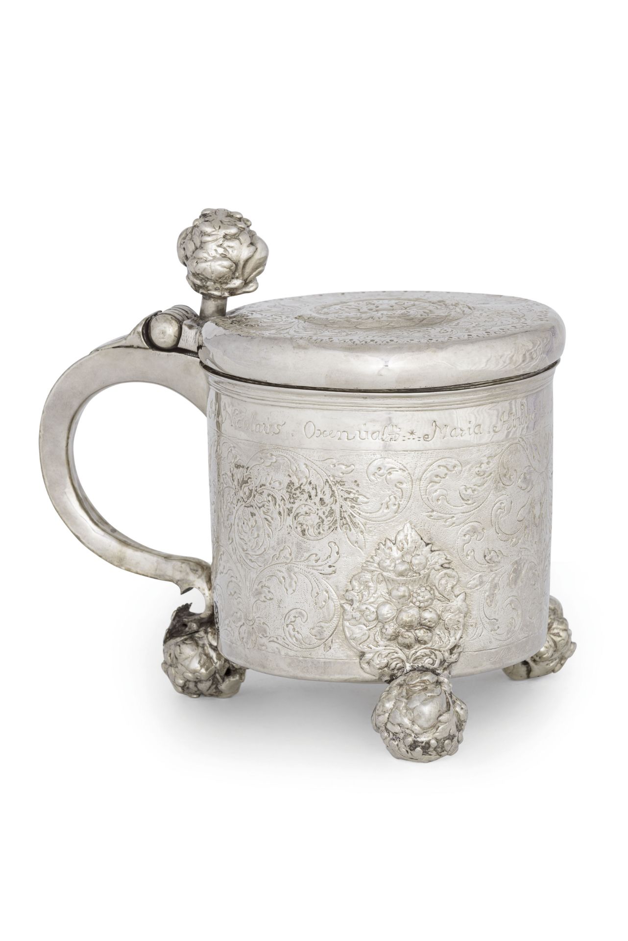 TANKARD IN ARGENTO, EUROPA DEL NORD, XVIII SECOLO