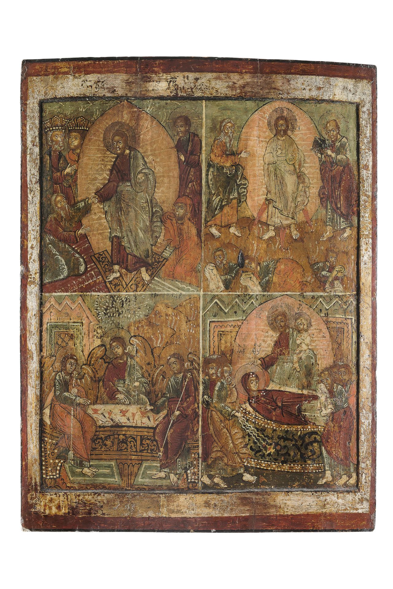 ICONA QUADRIPARTITA, RUSSIA, XVIII-XIX SECOLO