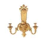 COPPIA DI APPLIQUES IN BRONZO DORATO, XIX-XX SECOLO