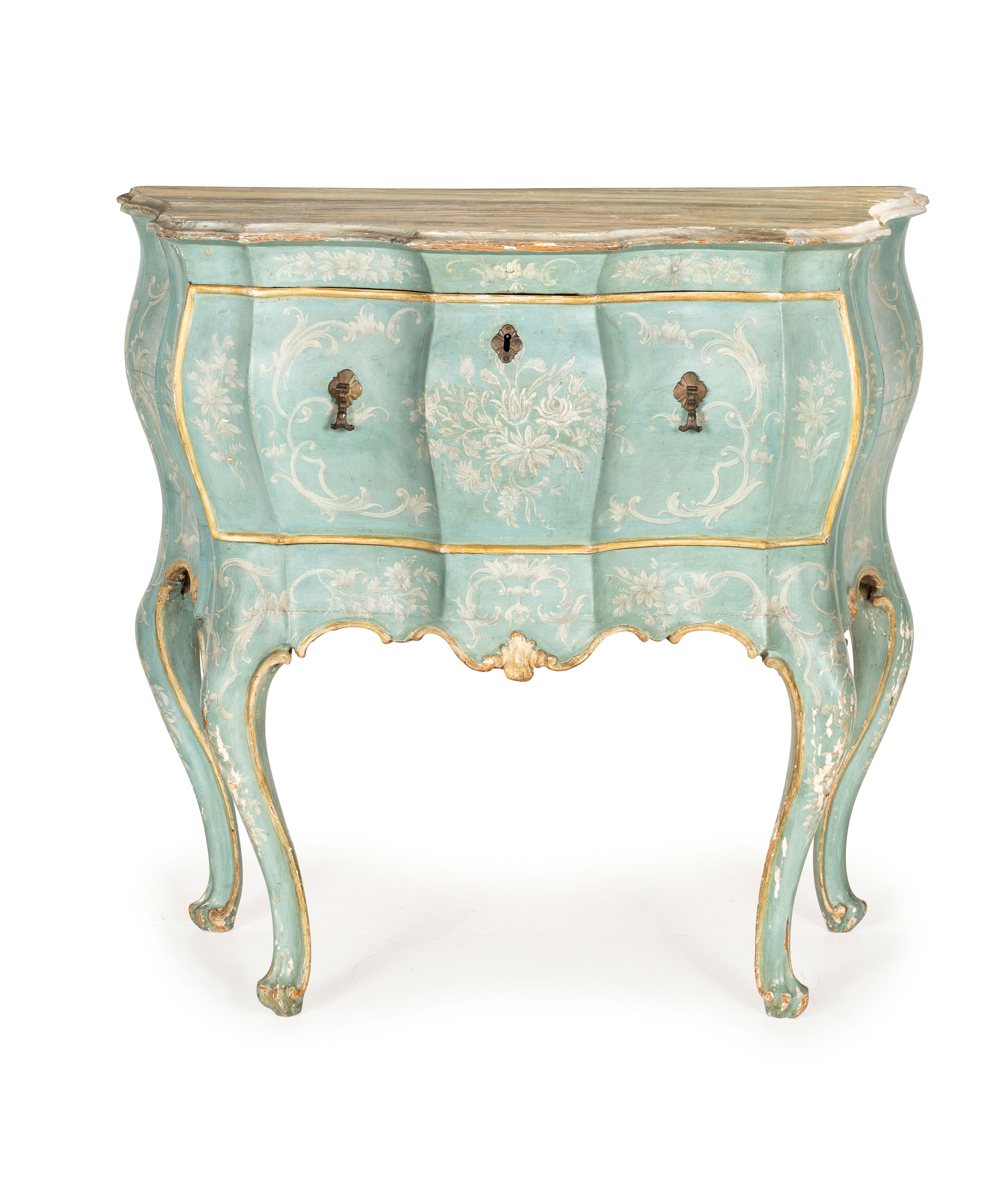 COPPIA DI COMMODE IN LEGNO INTAGLIATO E LACCATO, VENEZIA, XVIII SECOLO