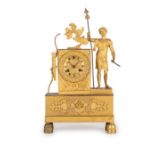 OROLOGIO A PENDOLO D'APPOGGIO IN BRONZO DORATO, FRANCIA, 1820 CIRCA