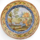 GRANDE PIATTO IN MAIOLICA POLICROMA, FORNACE MERIDIONALE, INIZIO XX SECOLO