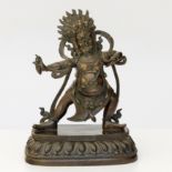 PREMIUM - RARO E GRANDE BRONZO BUDDISTA DI VAJRAPANI