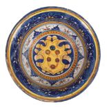 COPPA IN MAIOLICA POLICROMA, FORNACE DI MONTELUPO, XVII SECOLO