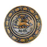 PIATTO IN MAIOLICA LUSTRATA, FORNACE DEL XVI SECOLO