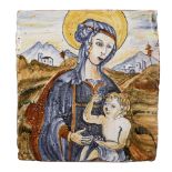 MATTONELLA IN MAIOLICA POLICROMA, FORNACE DEL TARDO XIX, INIZIO DEL XX SECOLO