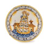 COPPA IN MAIOLICA POLICROMA, FORNACE DEL CENTRO ITALIA, SECONDA META' DEL XVIII SECOLO