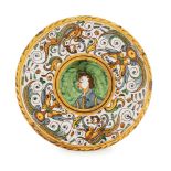 ALZATA IN MAIOLICA POLICROMA, FORNACE DI DERUTA, XVII SECOLO