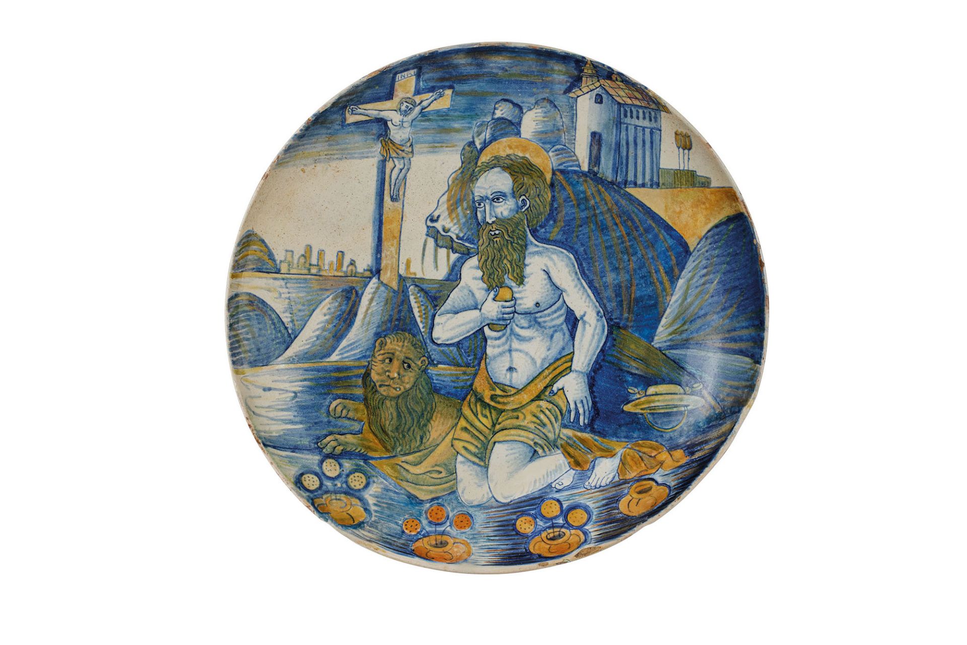 COPPA IN MAIOLICA, FORNACE DI DERUTA, CIRCA 1530-1540