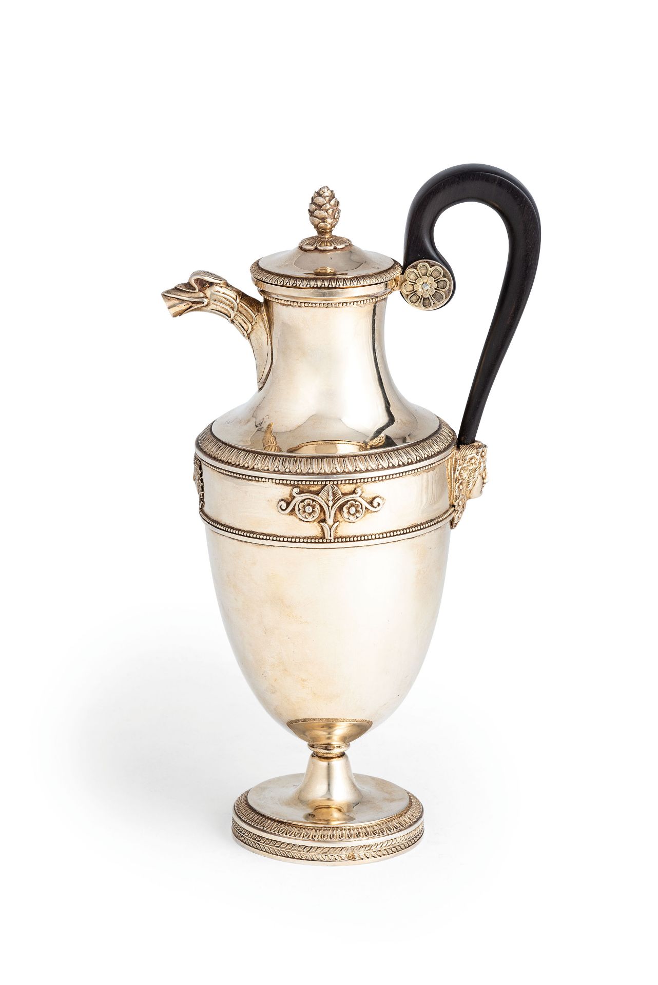 CAFFETTIERA IN ARGENTO DORATO, PARIGI, 1798-1809, ORAFO A. BAULLIER