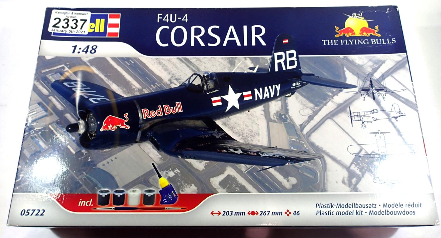 Revell 1/48 scale plastic kit F4U-4 Corsair the Flying Bulls. P&P Group 1 (£14+VAT for the first lot