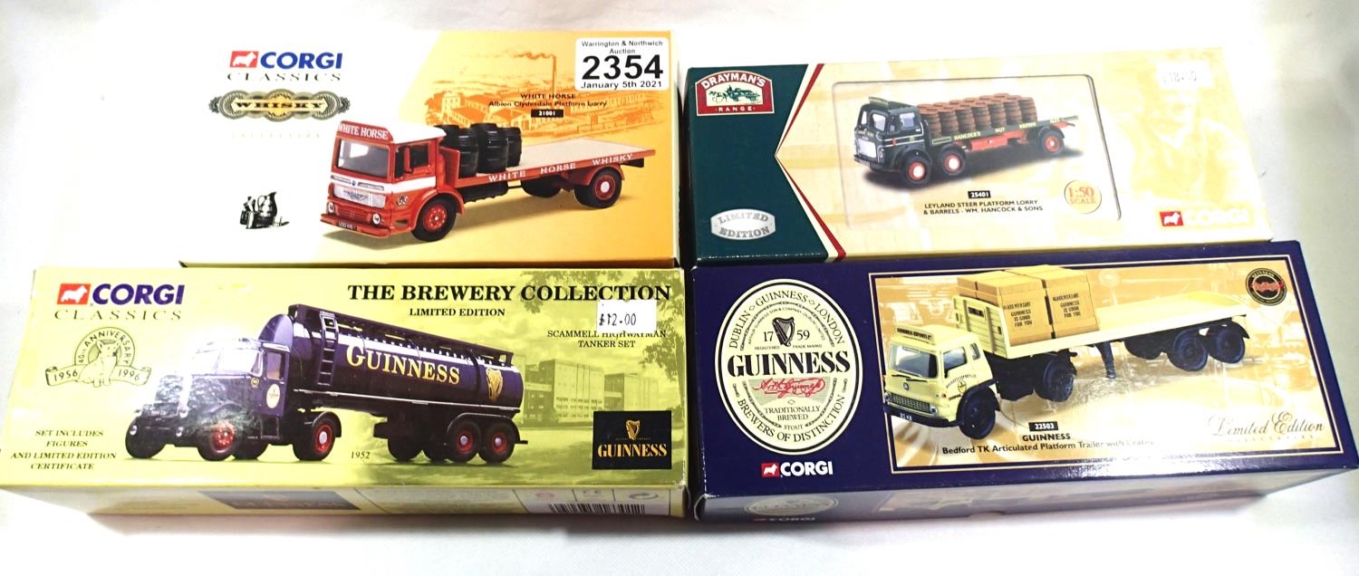 Four brewery related Corgi Classics commercials. P&P Group 2 (£18+VAT for the first lot and £3+VAT