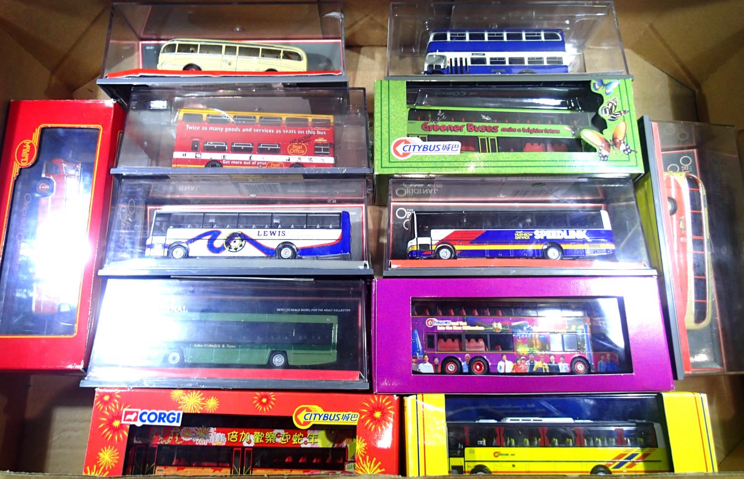 Twelve Corgi OOC buses and coaches. P&P Group 3 (£25+VAT for the first lot and £5+VAT for subsequent