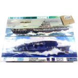 Two 1/700 scale plastic ship kits Fujimi - Japanese aircraft carrier Hornet. P&P Group 1 (£14+VAT