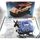 Haynes car petrol engine with ignition sound, motorised and 1/24 scale BMW M1. P&P Group 3 (£25+