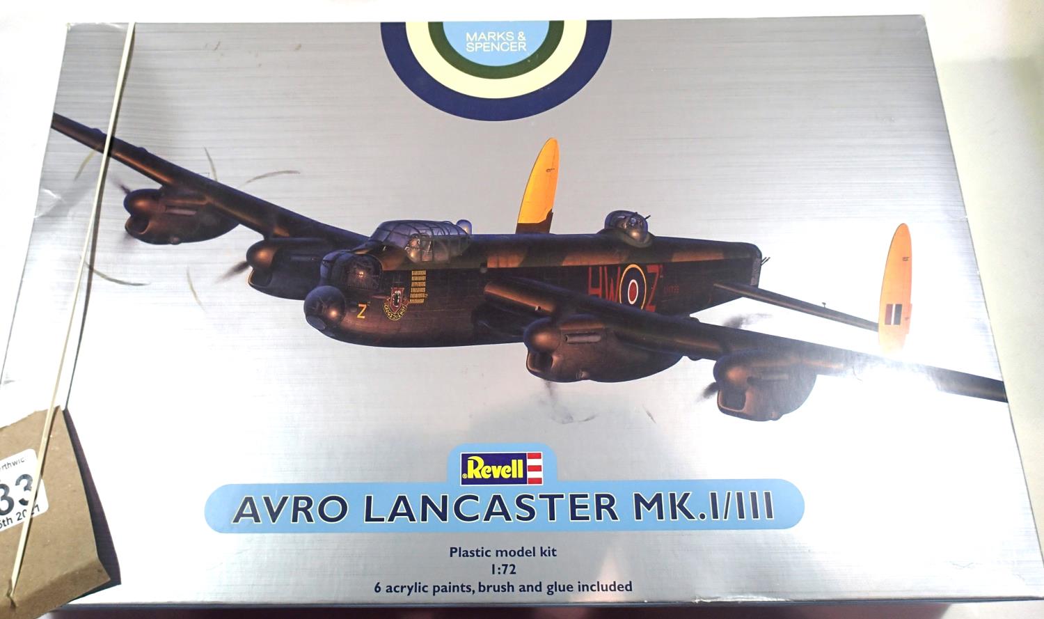 Revell 1/72 scale plastic kit, Lancaster MKI/III, Marks and Spencer exclusive. P&P Group 1 (£14+