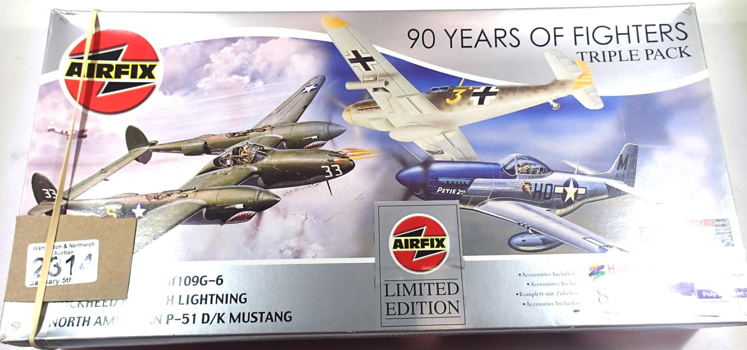 Airfix 1/72 scale 90 years of flight, three kit set. P&P Group 1 (£14+VAT for the first lot and £1+