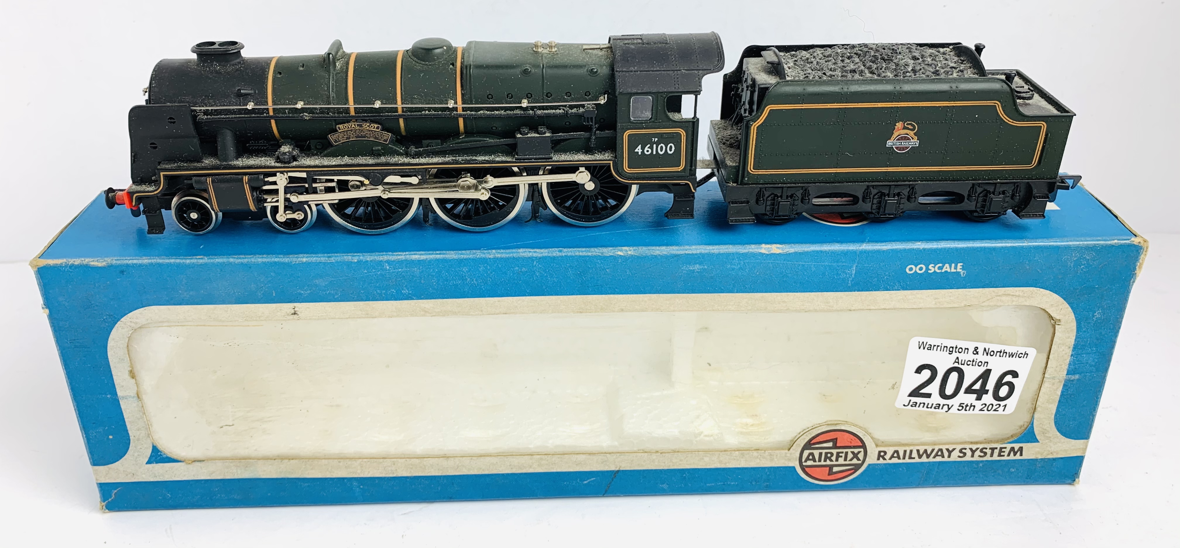 Airfix OO Gauge Royal Scot Locomotive Boxed P&P Group 1 (£14+VAT for the first lot and £1+VAT for
