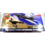 Airfix A50040 1/72 scale then and now Eurofighter Typhoon and Supermarine Spitfire. P&P Group 1 (£