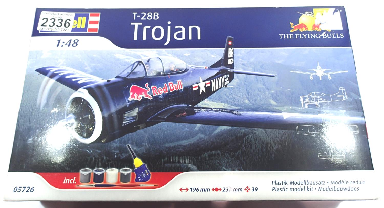 Revell 1/48 scale plastic kit T-28B Trojan the Flying Bulls. P&P Group 1 (£14+VAT for the first