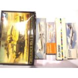 Tamiya 1:48 scale plastic kit, Crusader MKI/II tank and four Airliner kits. P&P Group 1 (£14+VAT for