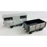 2x O Gauge Kit Built Freight Wagons P&P Group 1 (£14+VAT for the first lot and £1+VAT for subsequent