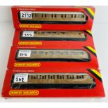 4x Hornby OO Gauge LNER Teak Coaches Boxed P&P Group 1 (£14+VAT for the first lot and £1+VAT for