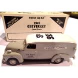 First Gear 1:34 scale 1949 Chevrolet panel truck. P&P Group 1 (£14+VAT for the first lot and £1+