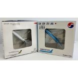 2x Airbus A380 1:400 Scale Aircraft Diecast Model Aircraft - In Boxes (ALL WHEELS PRESENT & OK) P&