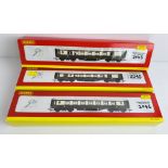 3x Hornby OO Gauge Pullman Coaches R4143, R4145A, R4144 - All with Lights Boxed P&P Group 1 (£14+VAT