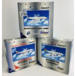 3x Gemini Jets 1:400 Scale Aircraft Diecast Model Aircraft - In Boxes (ALL WHEELS PRESENT & OK) P&