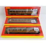 3x Hornby OO Gauge R4172, R4171A, R4170 LNER Teak Coaches Boxed P&P Group 1 (£14+VAT for the first