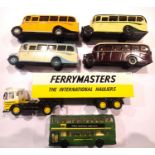 Four Corgi OB buses including Crosville, FerryMasters arctic and Metrobus. P&P Group 2 (£18+VAT