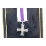 British WWII type military Cross, framed. P&P Group 1 (£14+VAT for the first lot and £1+VAT for